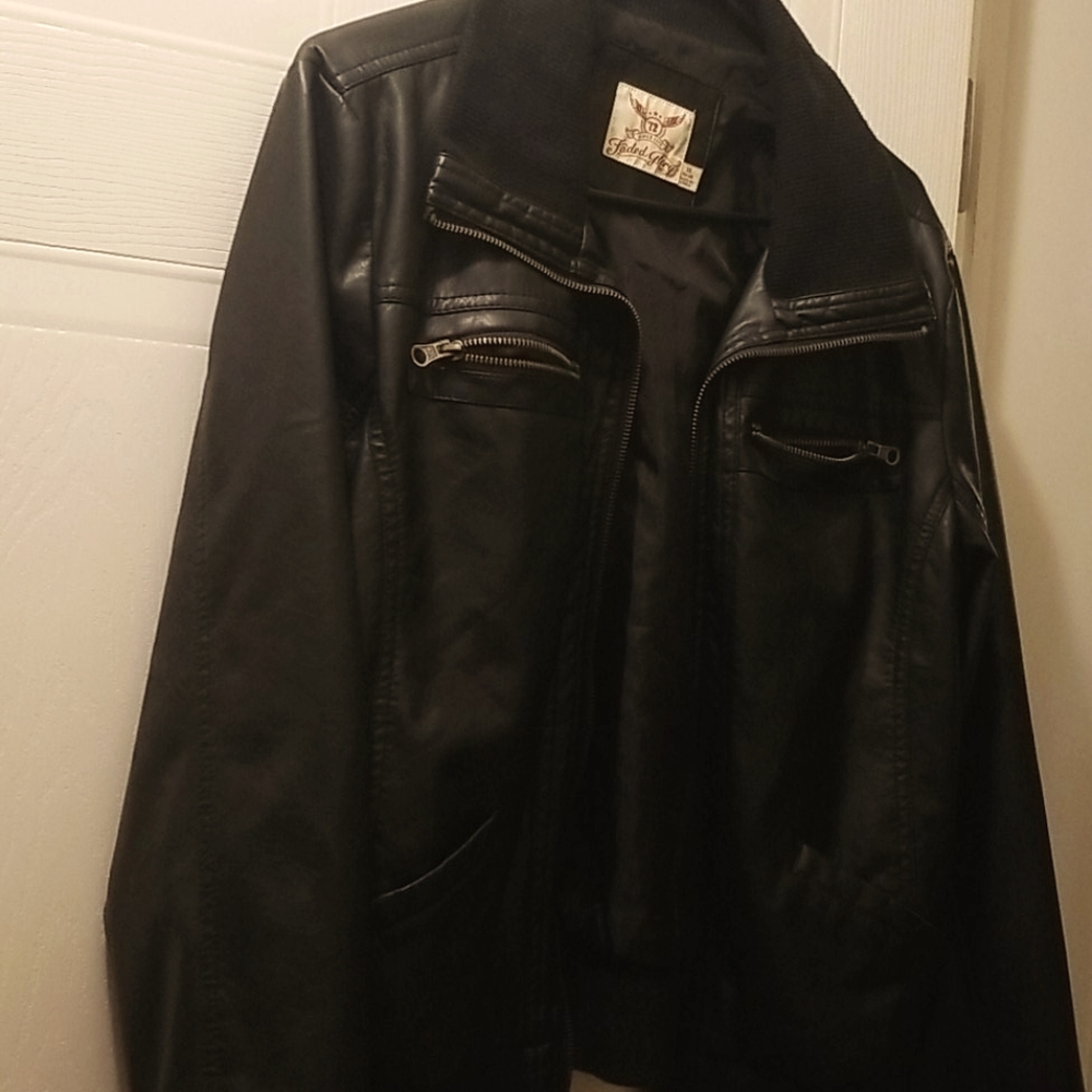 Faux leather jacket
